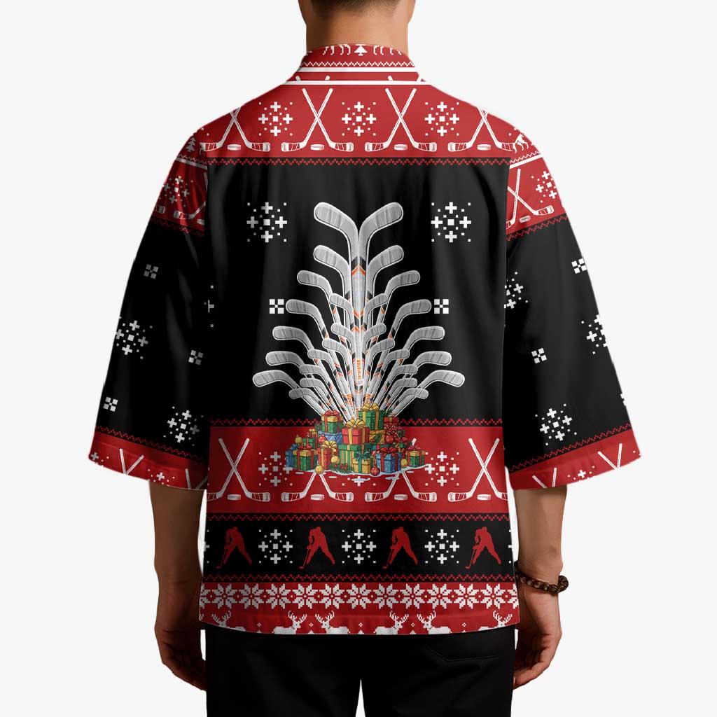 Hockey Is Back Christmas Kimono Xmas Holiday Patterns - Wonder Print Shop