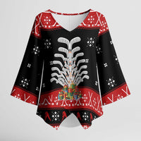 Hockey Is Back Christmas Kimono Sleeve Blouse Xmas Holiday Patterns - Wonder Print Shop