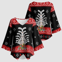 Hockey Is Back Christmas Kimono Sleeve Blouse Xmas Holiday Patterns - Wonder Print Shop