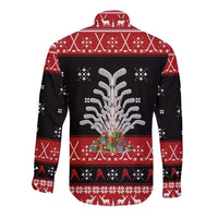 Hockey Is Back Christmas Long Sleeve Button Shirt Xmas Holiday Patterns - Wonder Print Shop