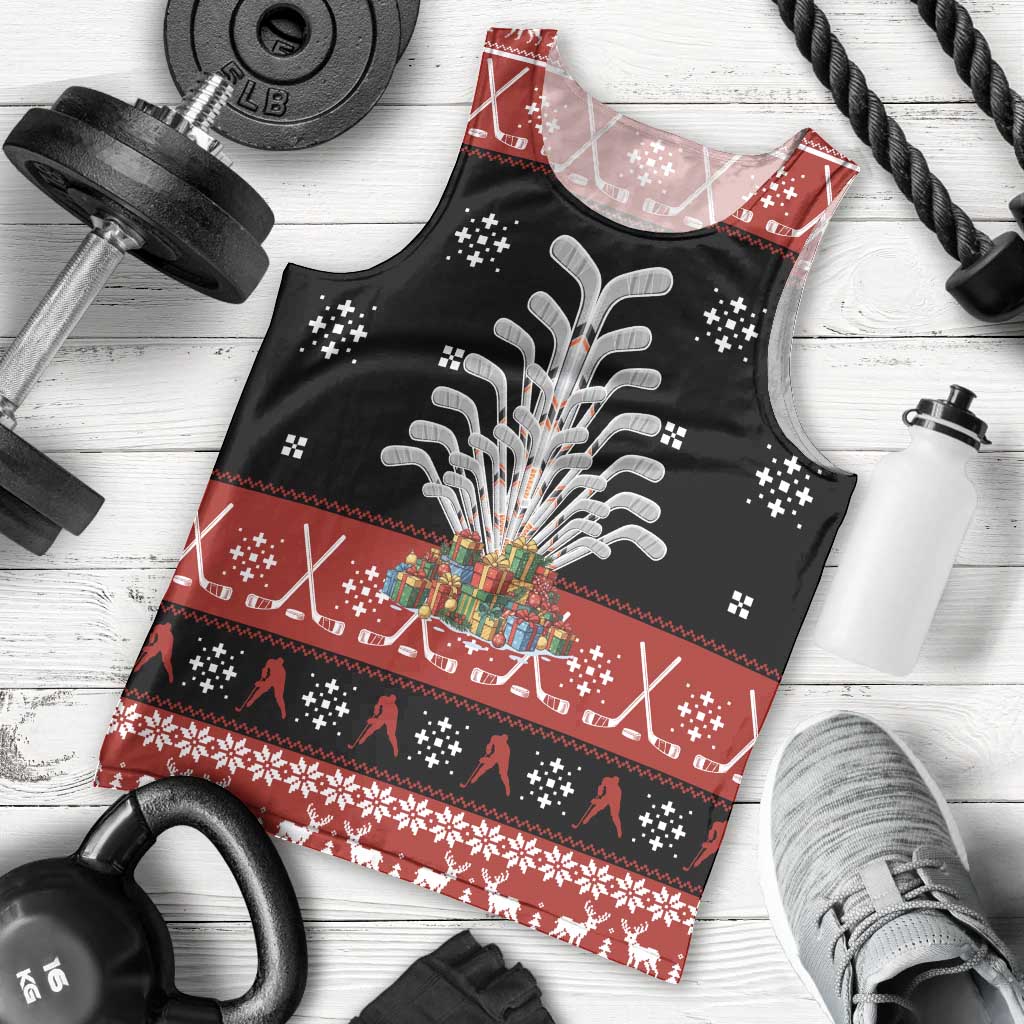 Hockey Is Back Christmas Men Tank Top Xmas Holiday Patterns - Wonder Print Shop