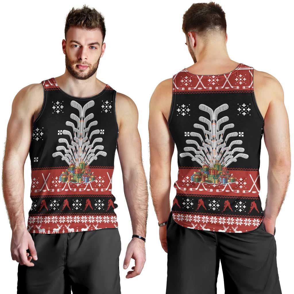 Hockey Is Back Christmas Men Tank Top Xmas Holiday Patterns - Wonder Print Shop