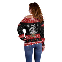 Hockey Is Back Christmas Off Shoulder Sweater Xmas Holiday Patterns - Wonder Print Shop