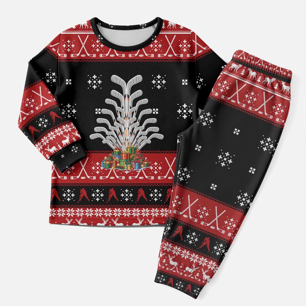 Hockey Is Back Christmas Pajama Set Xmas Holiday Patterns - Wonder Print Shop