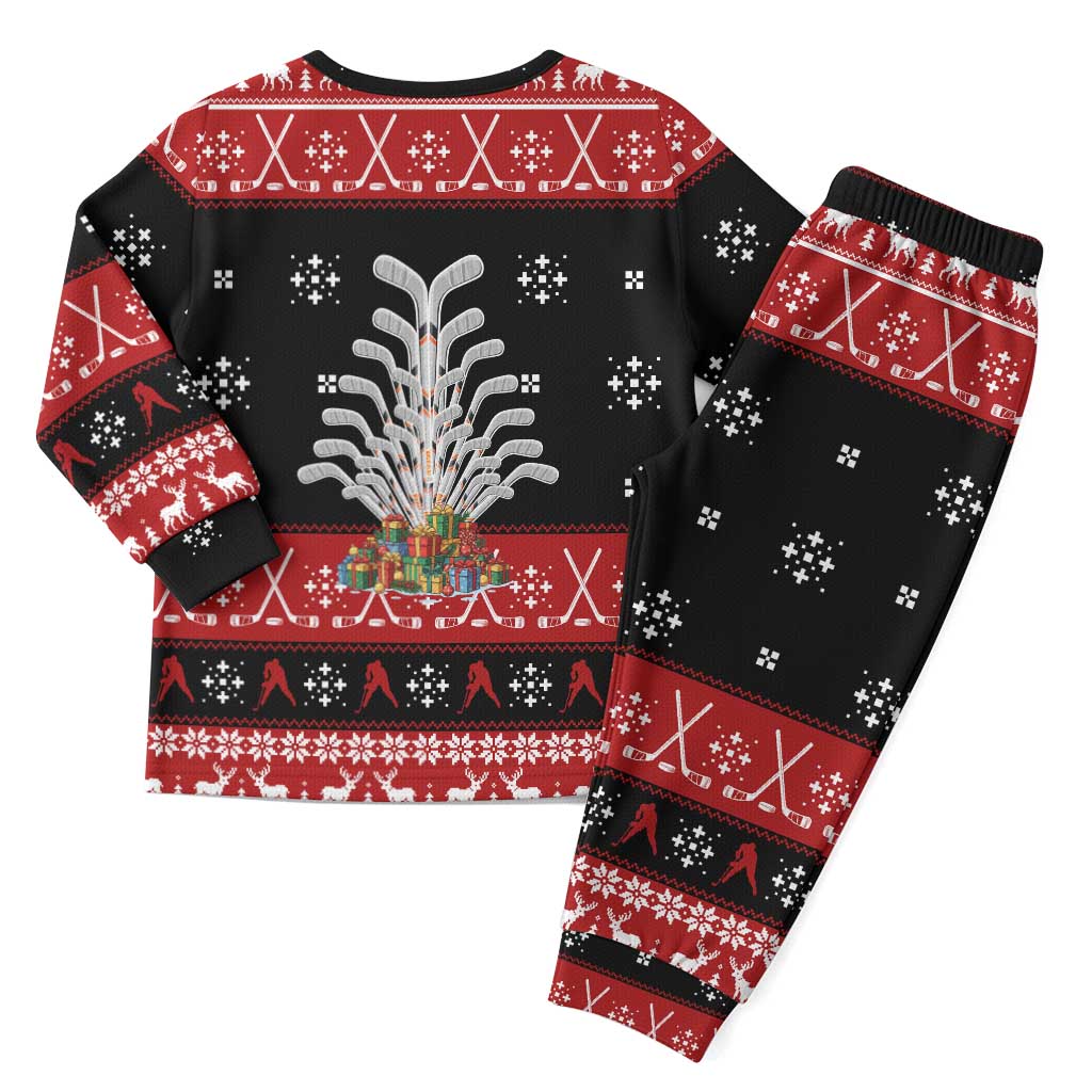 Hockey Is Back Christmas Pajama Set Xmas Holiday Patterns - Wonder Print Shop