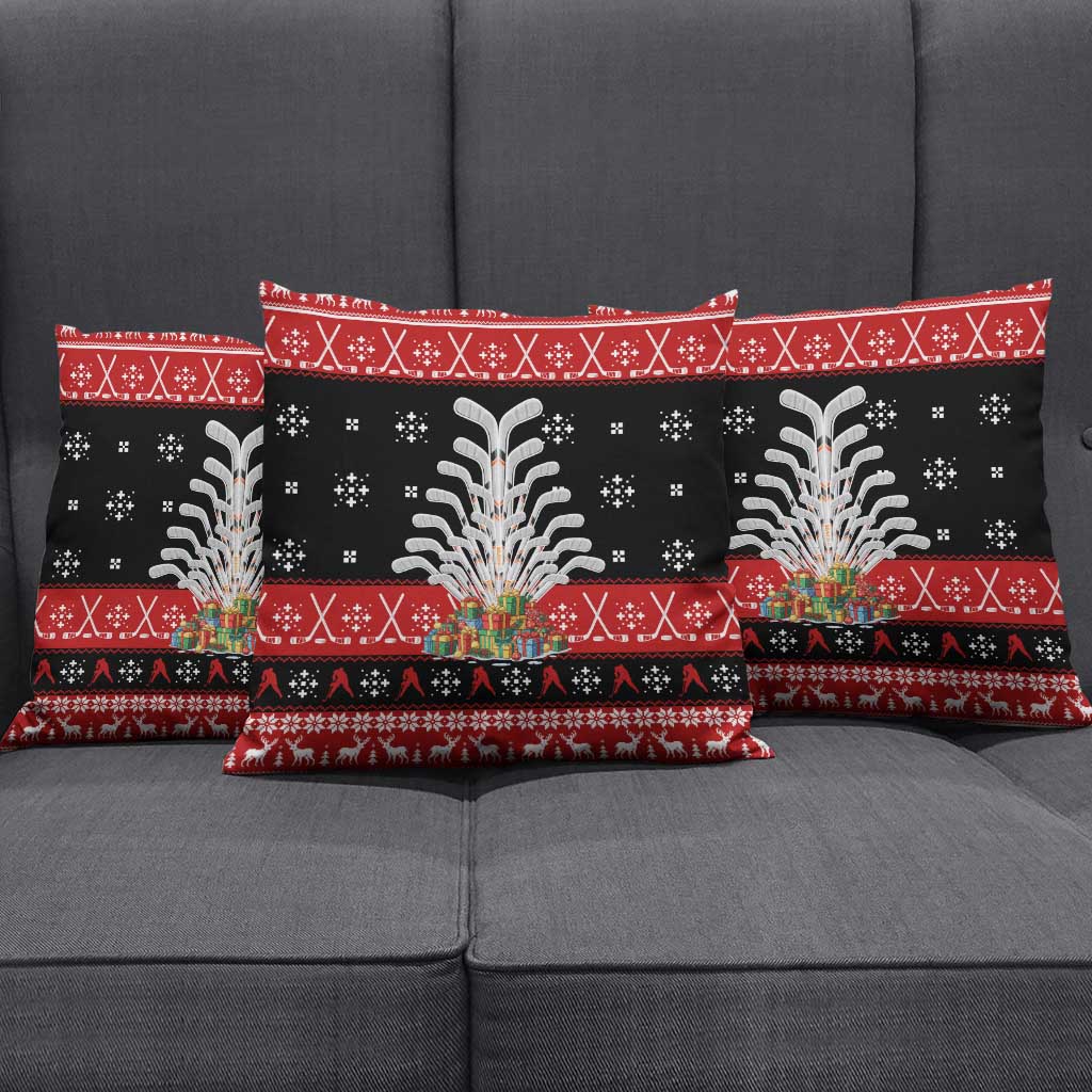 Hockey Is Back Christmas Pillow Cover Xmas Holiday Patterns - Wonder Print Shop