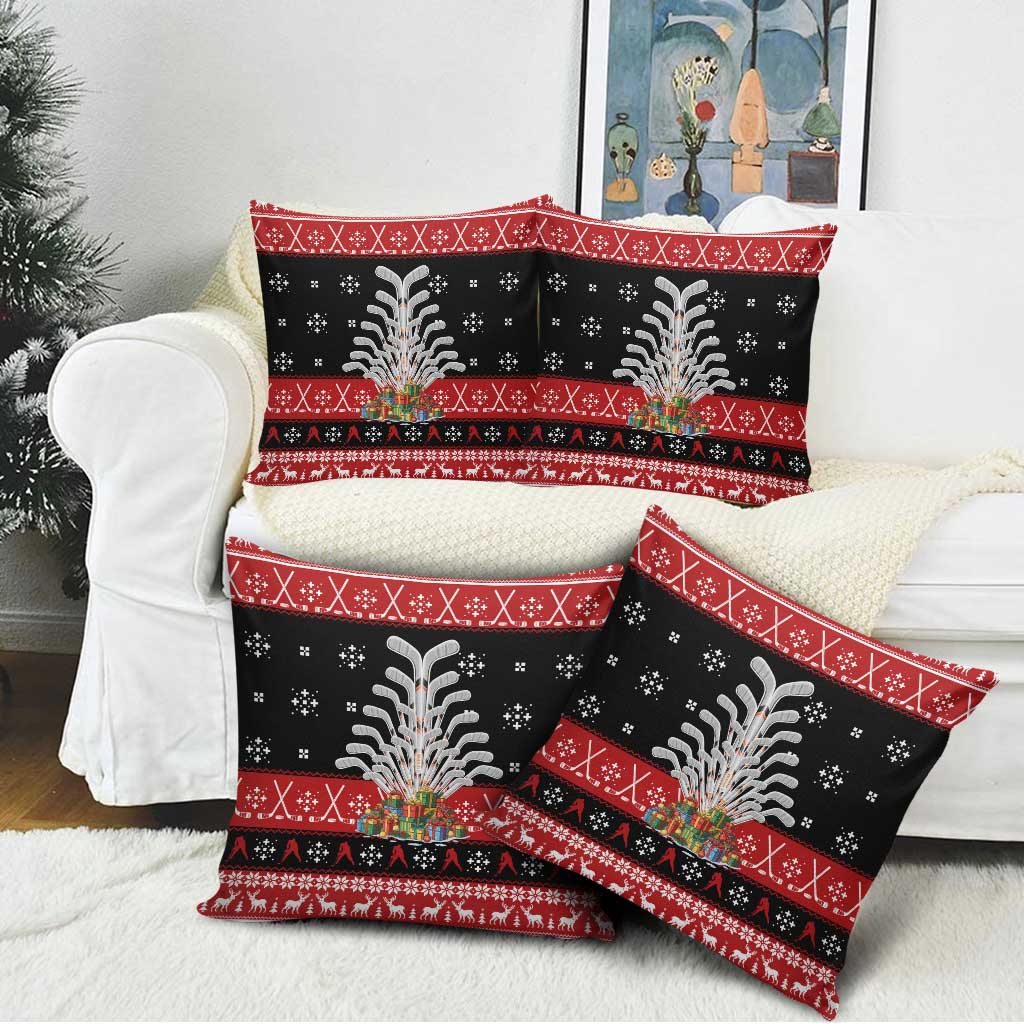 Hockey Is Back Christmas Pillow Cover Xmas Holiday Patterns - Wonder Print Shop