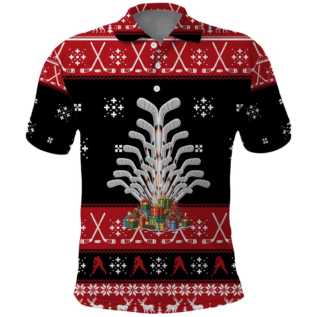 Hockey Is Back Christmas Polo Shirt Xmas Holiday Patterns - Wonder Print Shop