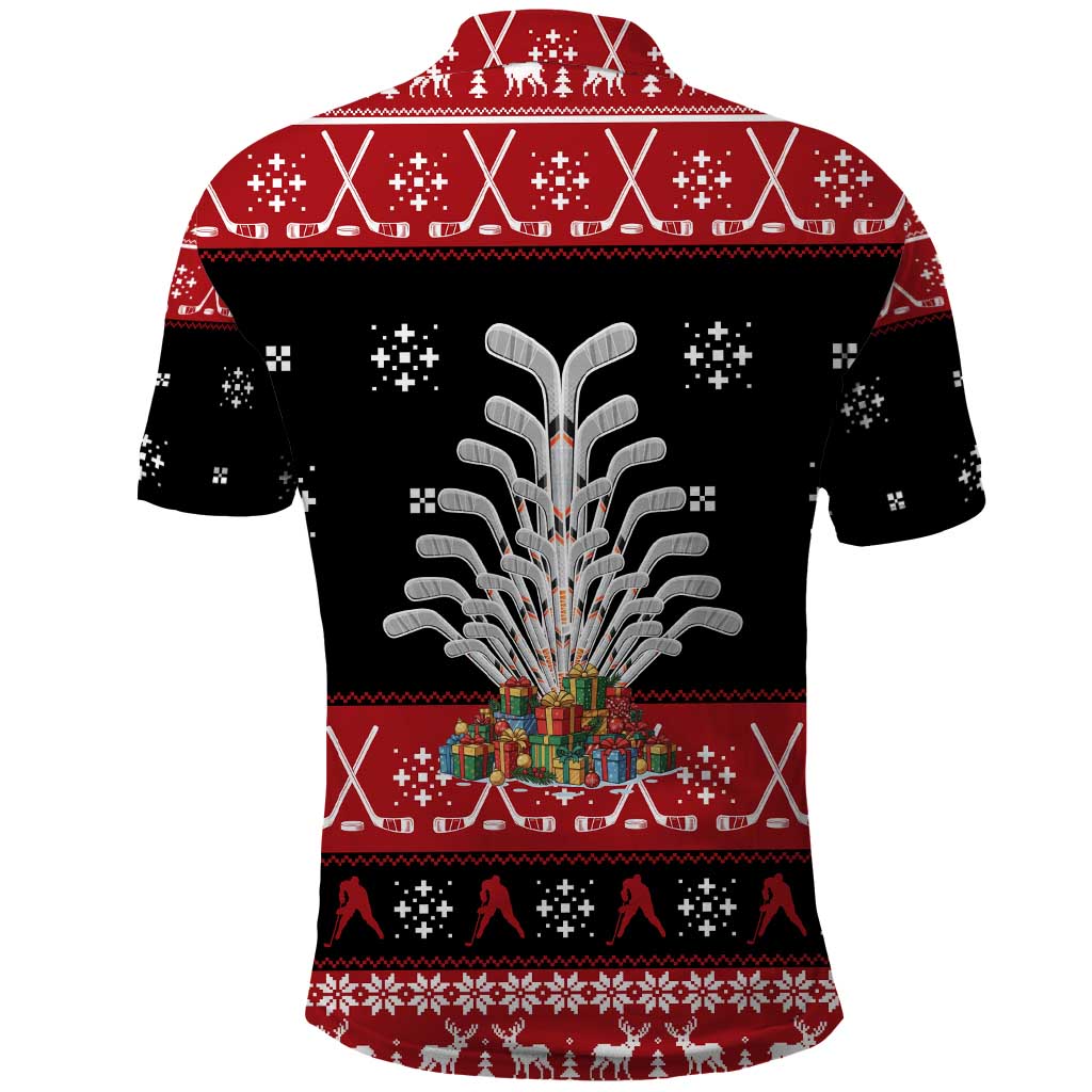 Hockey Is Back Christmas Polo Shirt Xmas Holiday Patterns - Wonder Print Shop