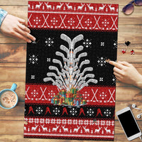 Hockey Is Back Christmas Puzzle Xmas Holiday Patterns - Wonder Print Shop