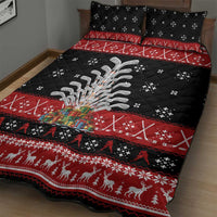 Hockey Is Back Christmas Quilt Bed Set Xmas Holiday Patterns - Wonder Print Shop
