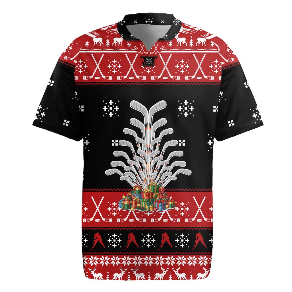 Hockey Is Back Christmas Rugby Jersey Xmas Holiday Patterns - Wonder Print Shop