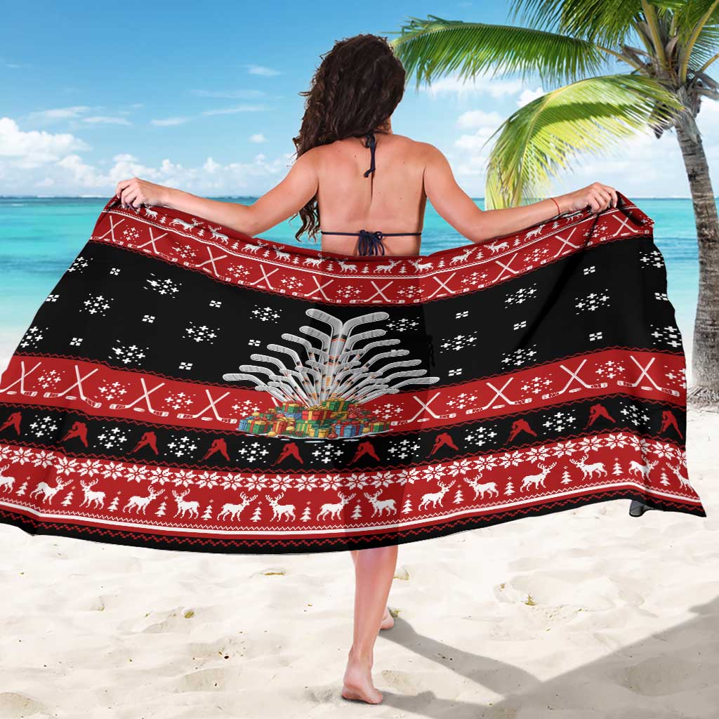 Hockey Is Back Christmas Sarong Xmas Holiday Patterns - Wonder Print Shop