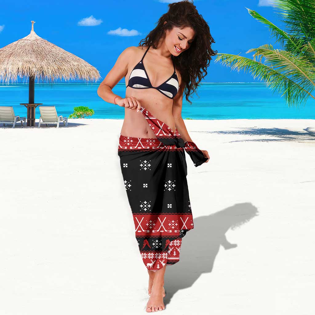 Hockey Is Back Christmas Sarong Xmas Holiday Patterns - Wonder Print Shop