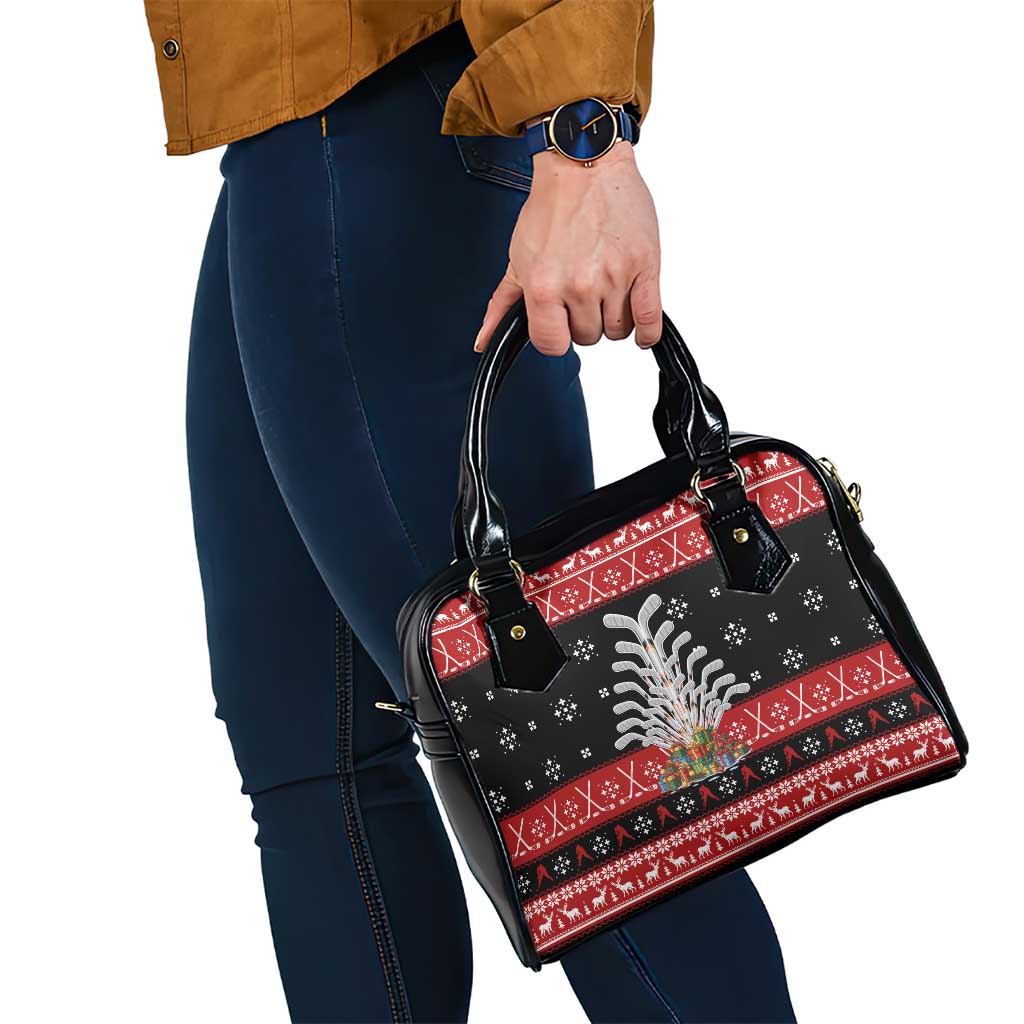 Hockey Is Back Christmas Shoulder Handbag Xmas Holiday Patterns - Wonder Print Shop