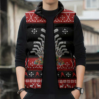 Hockey Is Back Christmas Sleeveless Puffer Jacket Xmas Holiday Patterns - Wonder Print Shop