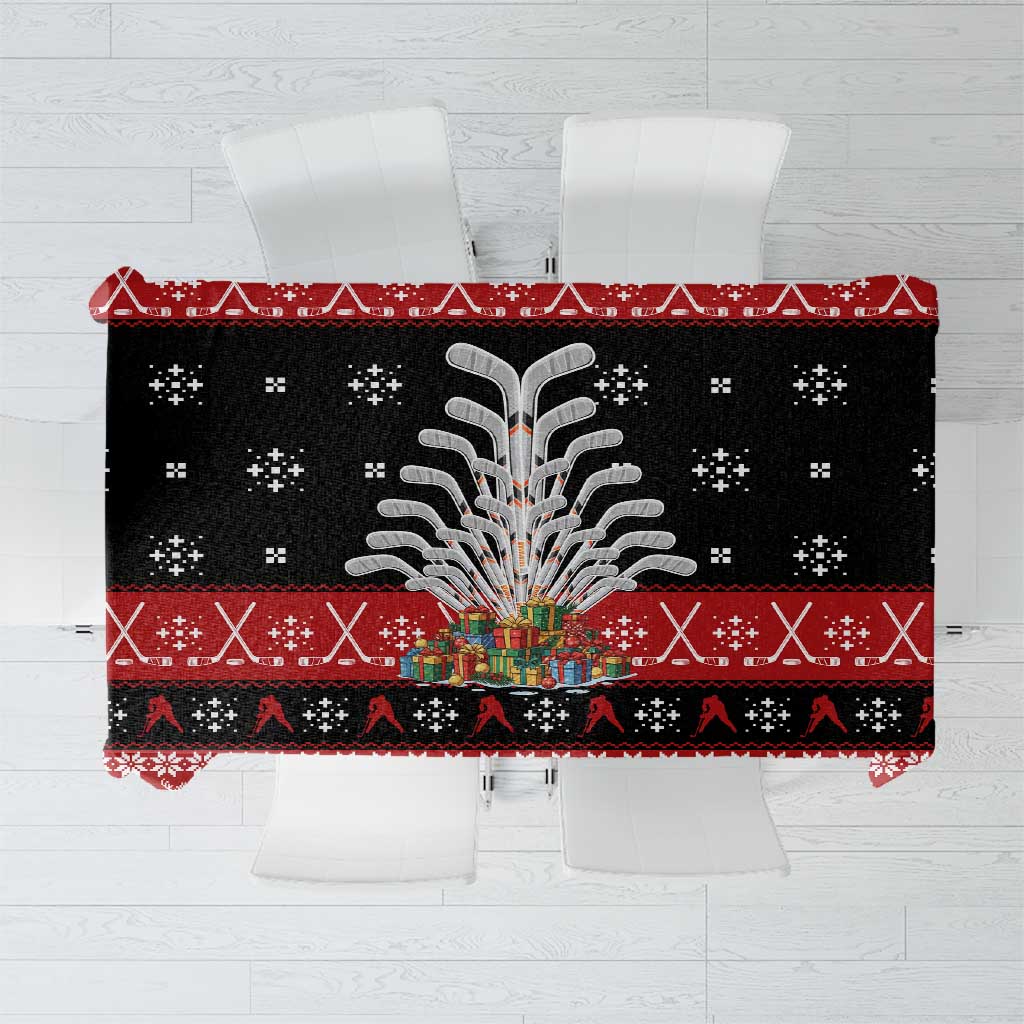 Hockey Is Back Christmas Tablecloth Xmas Holiday Patterns - Wonder Print Shop