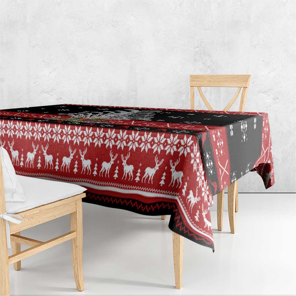 Hockey Is Back Christmas Tablecloth Xmas Holiday Patterns - Wonder Print Shop