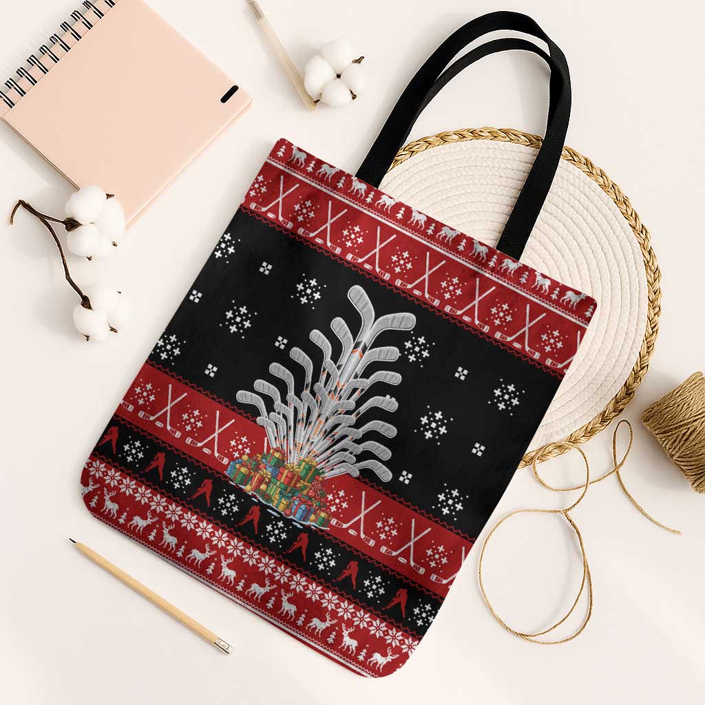 Hockey Is Back Christmas Tote Bag Xmas Holiday Patterns - Wonder Print Shop