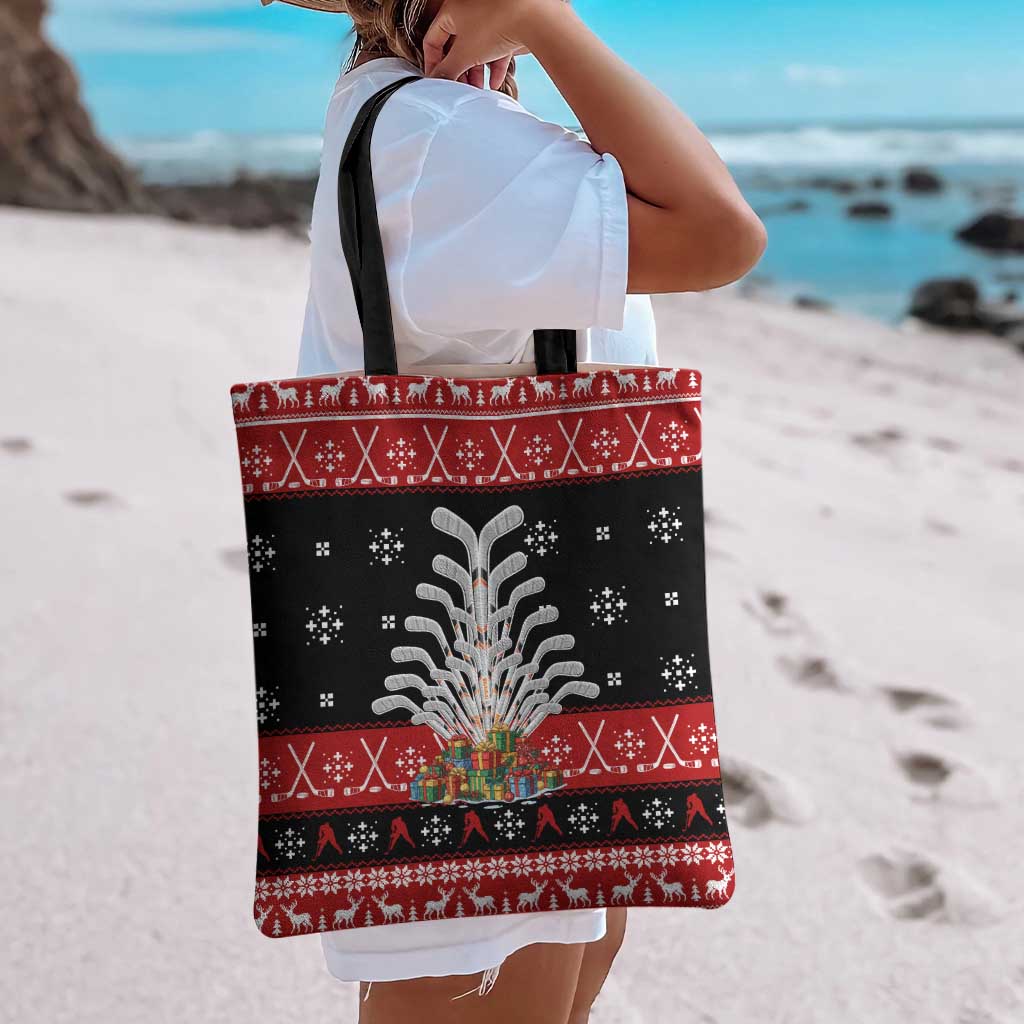 Hockey Is Back Christmas Tote Bag Xmas Holiday Patterns - Wonder Print Shop