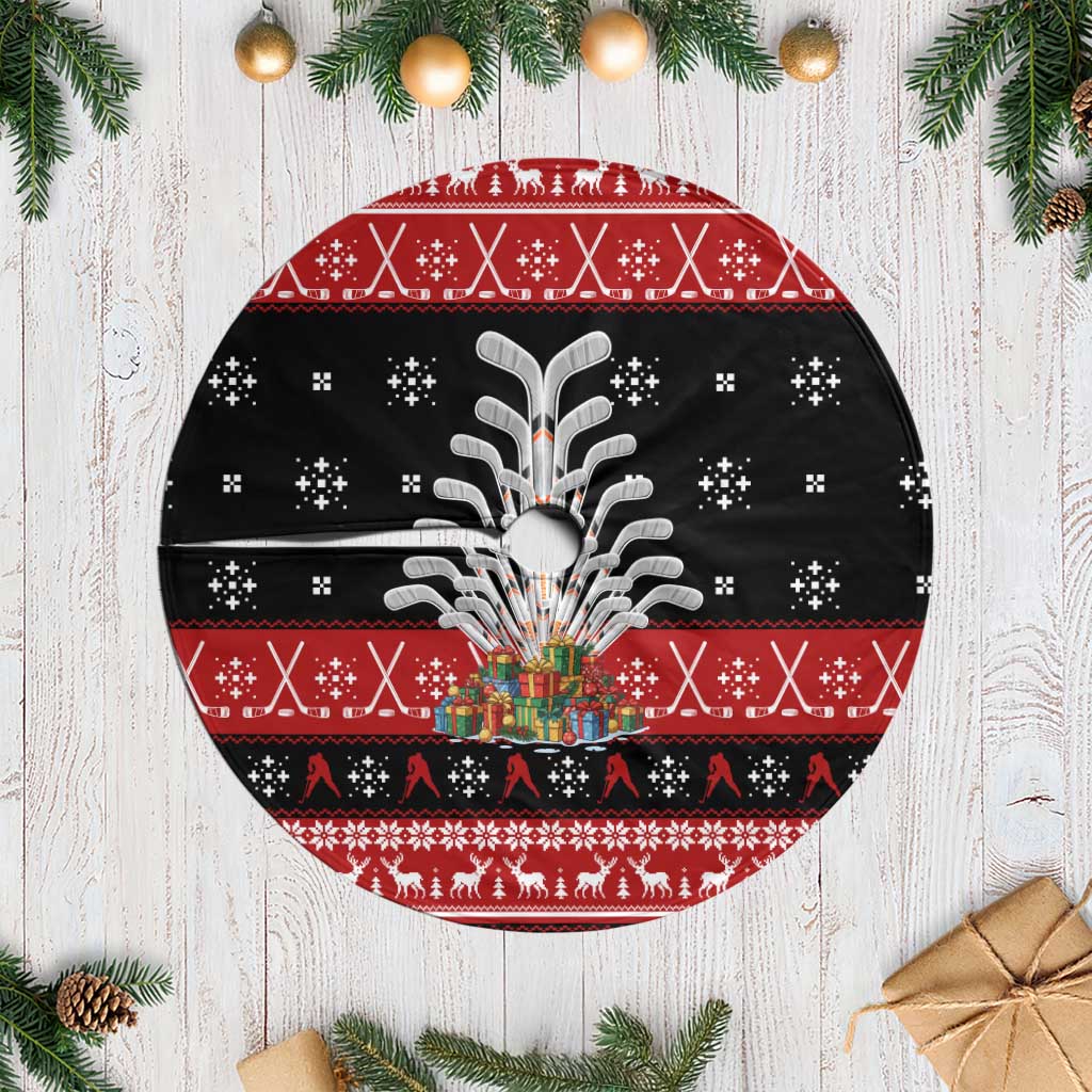 Hockey Is Back Christmas Tree Skirt Xmas Holiday Patterns - Wonder Print Shop