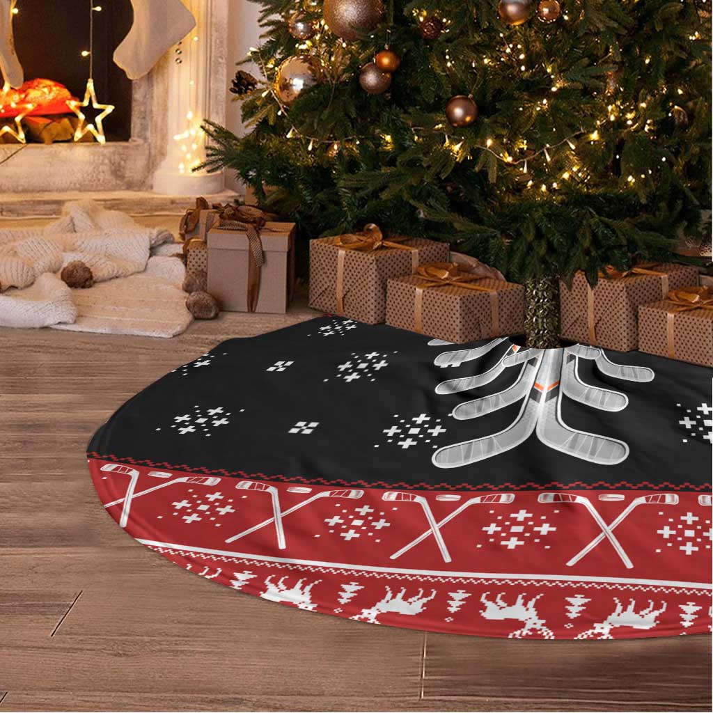 Hockey Is Back Christmas Tree Skirt Xmas Holiday Patterns - Wonder Print Shop