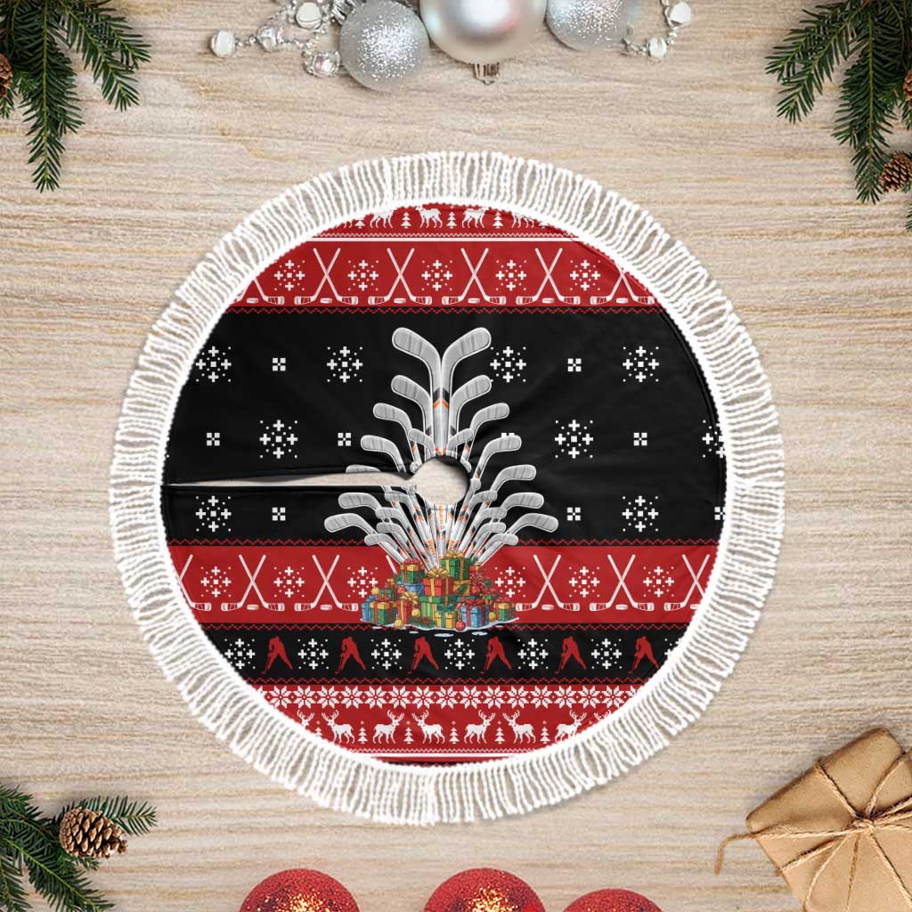 Hockey Is Back Christmas Tree Skirt Xmas Holiday Patterns - Wonder Print Shop