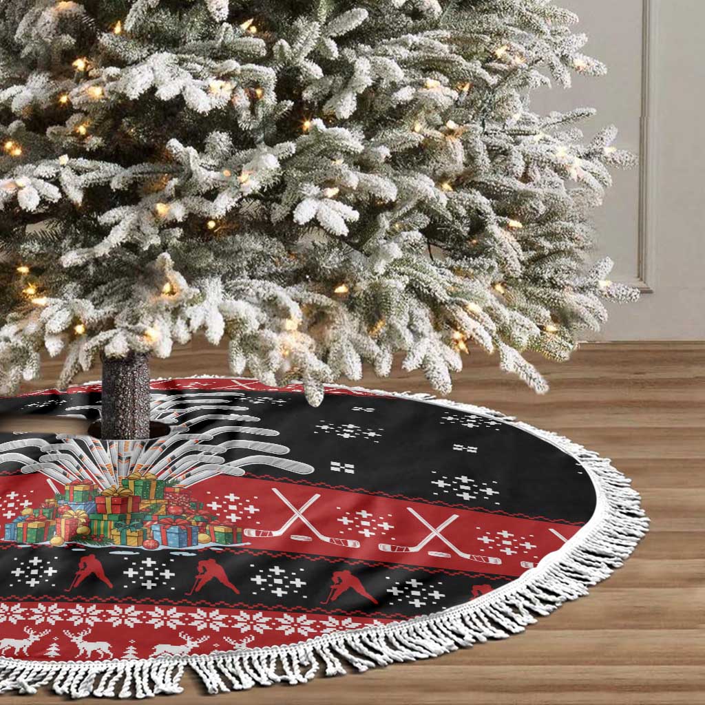 Hockey Is Back Christmas Tree Skirt Xmas Holiday Patterns - Wonder Print Shop