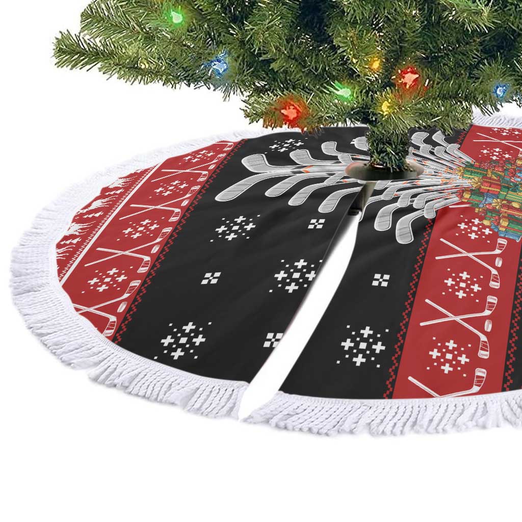 Hockey Is Back Christmas Tree Skirt Xmas Holiday Patterns - Wonder Print Shop