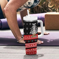 Hockey Is Back Christmas Tumbler With Handle Xmas Holiday Patterns - Wonder Print Shop