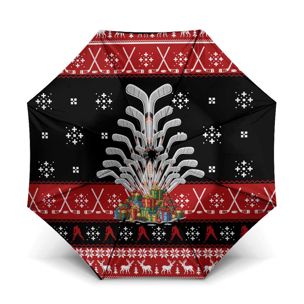 Hockey Is Back Christmas Umbrella Xmas Holiday Patterns - Wonder Print Shop