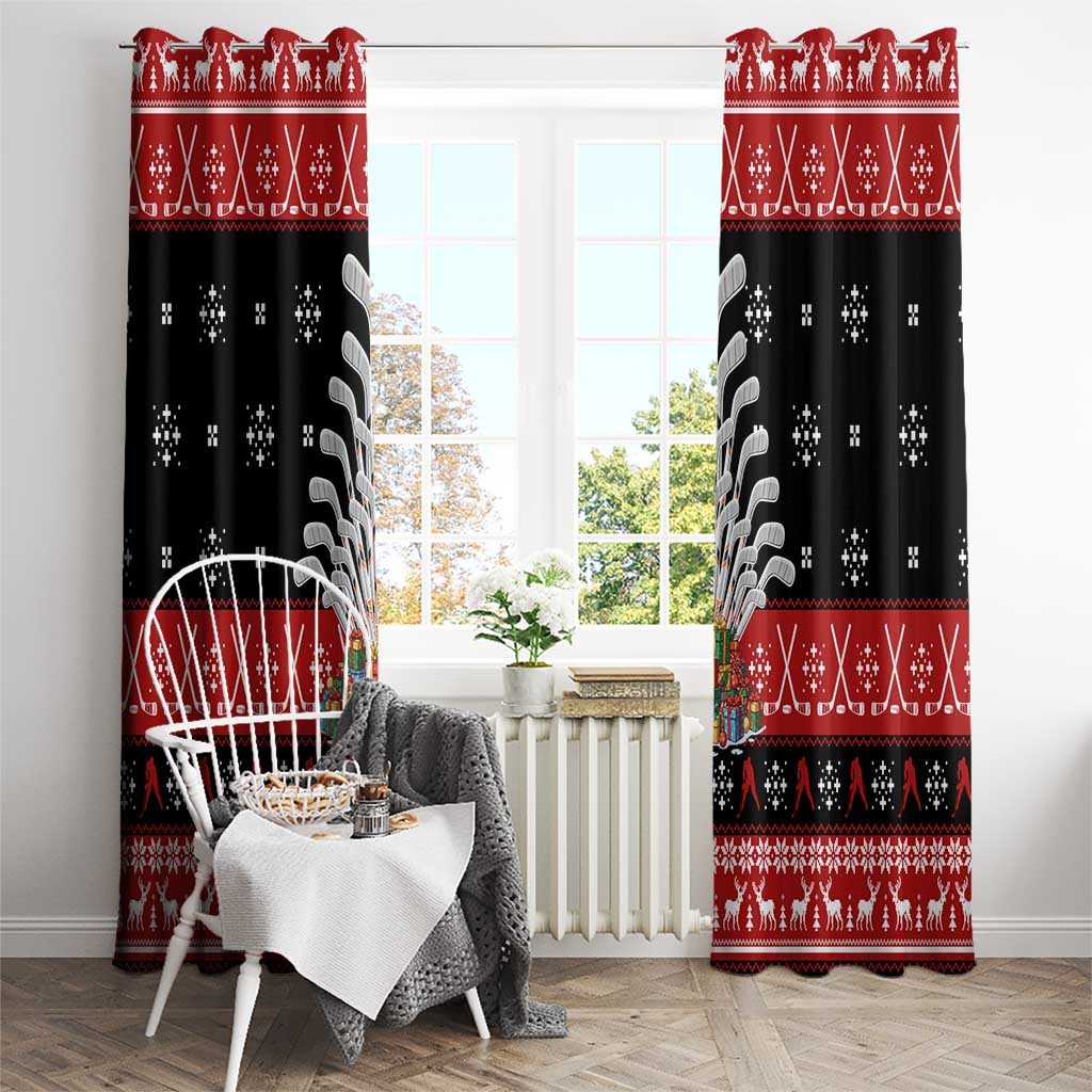 Hockey Is Back Christmas Window Curtain Xmas Holiday Patterns - Wonder Print Shop