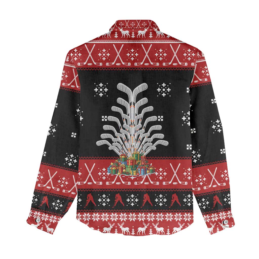 Hockey Is Back Christmas Women Casual Shirt Xmas Holiday Patterns - Wonder Print Shop
