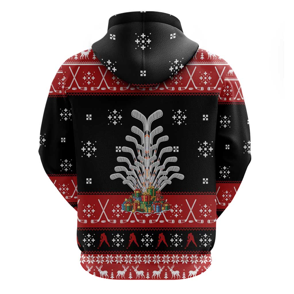 Hockey Is Back Christmas Zip Hoodie Xmas Holiday Patterns - Wonder Print Shop