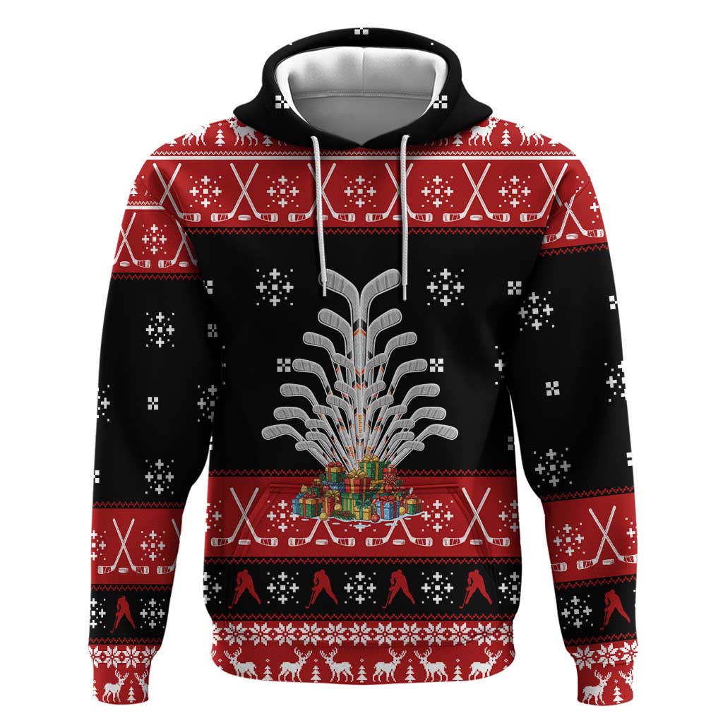 Hockey Is Back Christmas Zip Hoodie Xmas Holiday Patterns - Wonder Print Shop