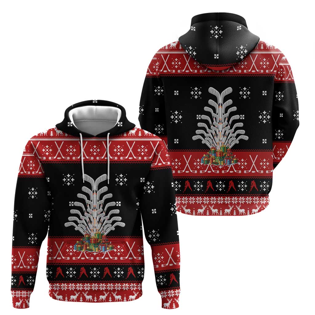 Hockey Is Back Christmas Zip Hoodie Xmas Holiday Patterns - Wonder Print Shop