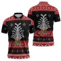 Hockey Is Back Christmas Zipper Polo Shirt Xmas Holiday Patterns - Wonder Print Shop