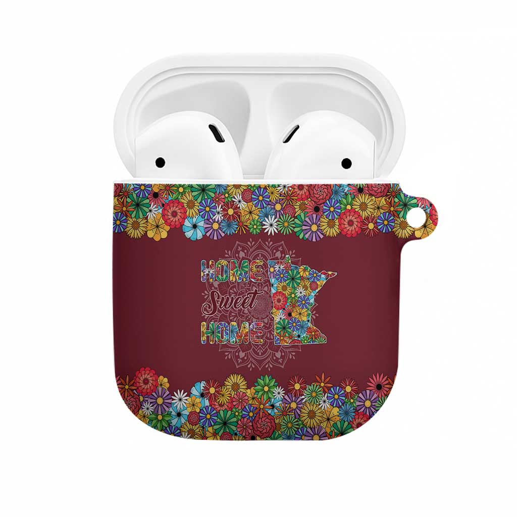 Home Sweet Home Minnesota Flower Christmas AirPods Case Xmas Holiday Patterns - Wonder Print Shop