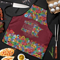 Home Sweet Home Minnesota Flower Christmas Apron Xmas Holiday Patterns - Wonder Print Shop