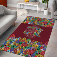 Home Sweet Home Minnesota Flower Christmas Area Rug Xmas Holiday Patterns - Wonder Print Shop
