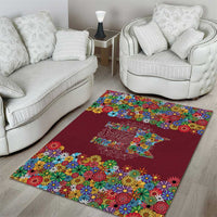 Home Sweet Home Minnesota Flower Christmas Area Rug Xmas Holiday Patterns - Wonder Print Shop