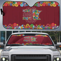 Home Sweet Home Minnesota Flower Christmas Auto Sun Shade Xmas Holiday Patterns - Wonder Print Shop