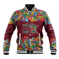 Home Sweet Home Minnesota Flower Christmas Baseball Jacket Xmas Holiday Patterns - Wonder Print Shop