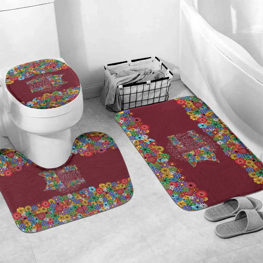 Home Sweet Home Minnesota Flower Christmas Bathroom Set Xmas Holiday Patterns - Wonder Print Shop