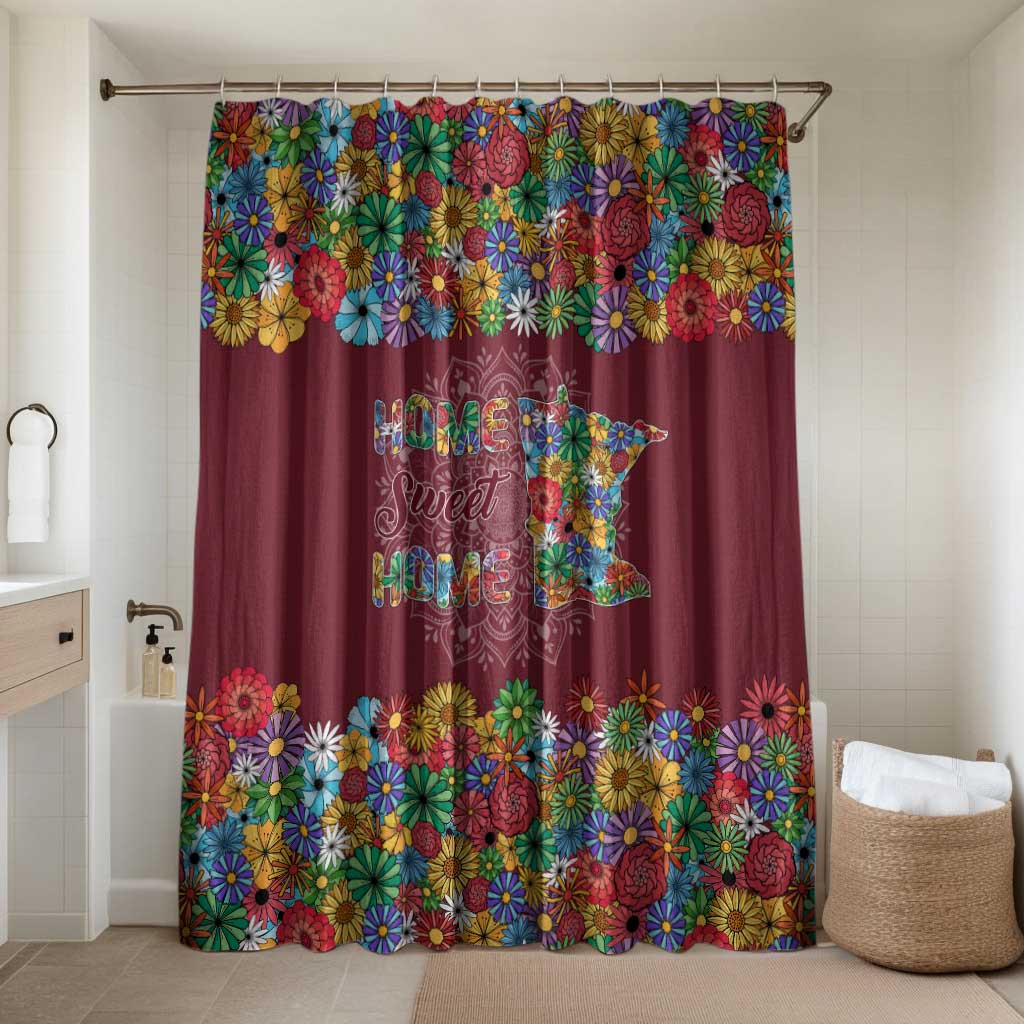 Home Sweet Home Minnesota Flower Christmas Bathroom Set Xmas Holiday Patterns - Wonder Print Shop