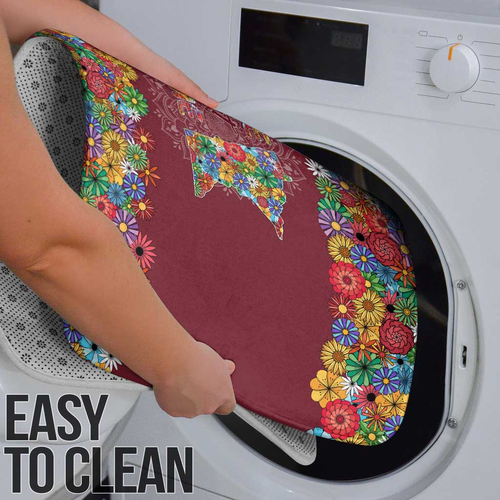 Home Sweet Home Minnesota Flower Christmas Bathroom Set Xmas Holiday Patterns - Wonder Print Shop