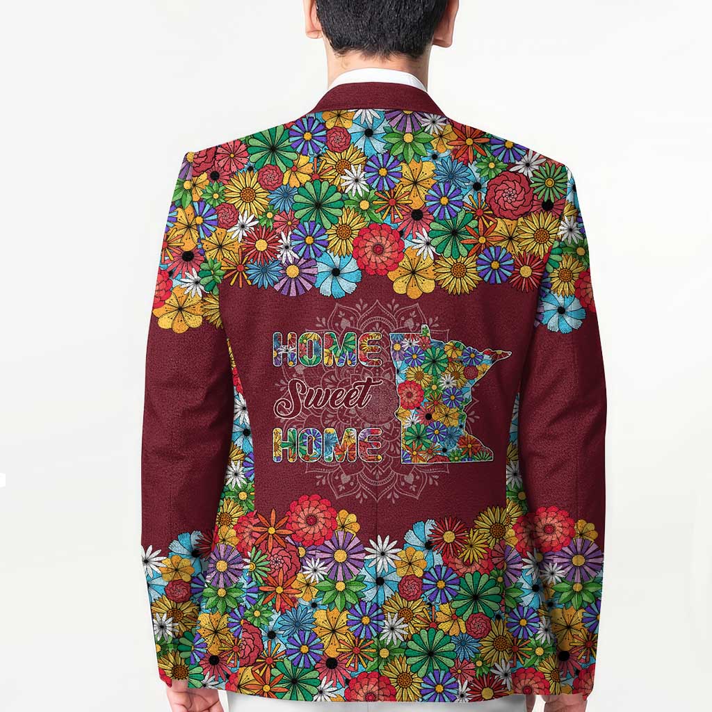 Home Sweet Home Minnesota Flower Christmas Blazer Xmas Holiday Patterns - Wonder Print Shop