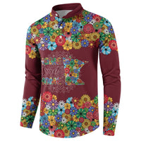 Home Sweet Home Minnesota Flower Christmas Button Sweatshirt Xmas Holiday Patterns - Wonder Print Shop
