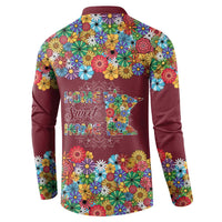Home Sweet Home Minnesota Flower Christmas Button Sweatshirt Xmas Holiday Patterns - Wonder Print Shop