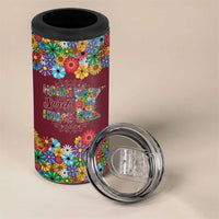 Home Sweet Home Minnesota Flower Christmas 4 in 1 Can Cooler Tumbler Xmas Holiday Patterns - Wonder Print Shop